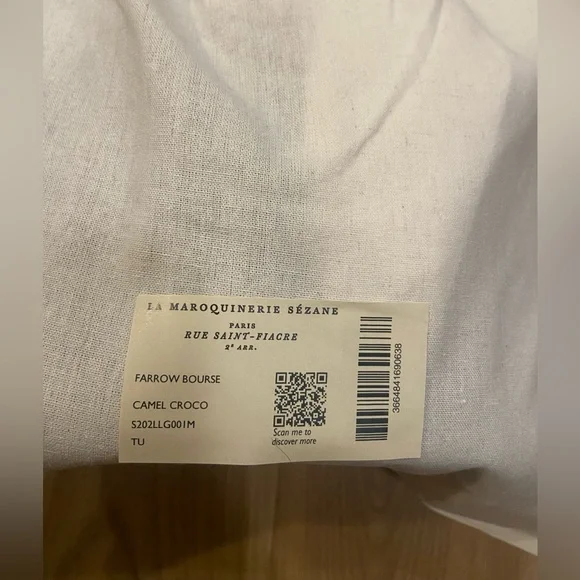 Sezane Brown Croc-Embossed Bucket Bag - Picture 11 of 11